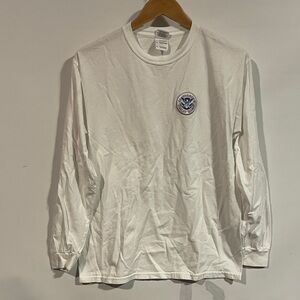 US Dept of homeland security White Long Sleeve Men's Shirt